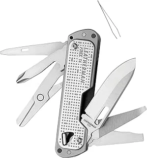 Leatherman Free T4 Stainless Steel Pocket Size Multitool | Closed Length: 9.3 cm | 12 in 1 Functional Tools | Weight: 121.9 Gram, Width: 2.4 cm 25 Years Warranty | EDC