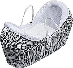 Kinder Valley White Dimple Grey Pod Moses Basket, Piece Of 1