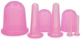 COOLBABY 7-Piece Anti Cellulite Cupping Massage Therapy Set Pink