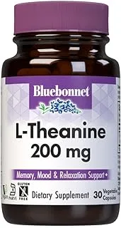 كبسولات الخضروات الزرقاء L-Theanine 150 ملجم