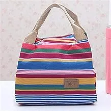 COOLBABY Multi-function thickened colored striped cloth lunch box bag handbag Lunch heat preservation bag storage bag