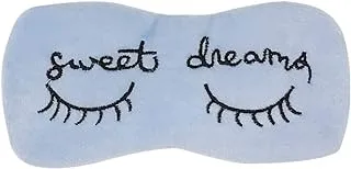 The Crème Shop Travel & Sleep Cooling Eye Mask. Made with Antibacterial Microfiber Cloth, Soft on Skin. Blackout, Adjustable. -Sweet Dreams,Blue