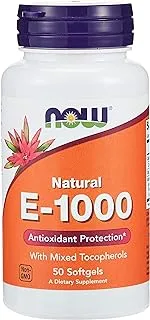 Now Foods Vitamin E-1000 Iu ، 50 كبسولة هلامية