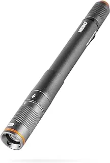 Nebo Columbo Flex 250 Pen-Sized Flashlight | Black Led Rechargeable Work Light With 4X AdjUStable Zoom |3 Light Modes With Magnetic Base, Neb-Poc-0008-G