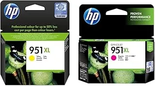 خرطوشة حبر أصلية صفراء HP 951XL أصفر CN048AE و HP 951XL خرطوشة حبر أصلية أرجوانية CN047AE