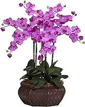 Nearly Natural 1201-Or Large Phalaenopsis Silk Flower Arrangement, Orchid