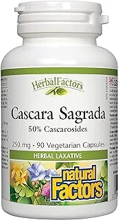 Natural Factors Cascara Sagrada 250 mg 90 Vegetarian Capsules