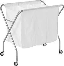 Whitmor 3 Section Laundry Sorter - Collapsible With Heavy Duty Wheels