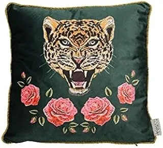 Dubai Garden Centre Leopard Velvet Cushion, 45 cm x 45 cm Size