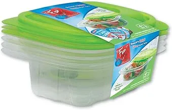 Fun Indispensable Disposable Multipurpose Plastic Food Container set with Lid/Meal Prep - Pack of 4-12oz