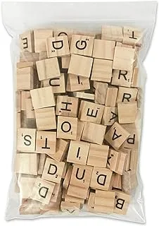 Perrirock 200 Pcs Scrabble Letters - 2 Complete Sets - Wood Tiles - Great For Crafts, Letter Tiles, Spelling By Clever Delights