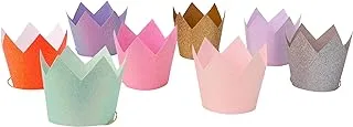 Meri Meri Mini Glitter Party Crowns 8 Pieces, Multicolour