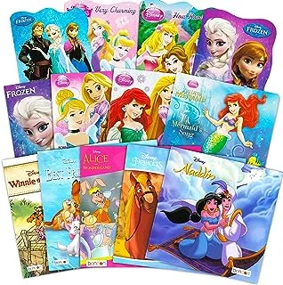 Disney Frozen Pixar Princess Board Book Ultimate Set ~ Bundle Includes 12 Books For Toddlers Featuring Elsa, Ariel, Cinderella, Belle, And Other Disney Favorites