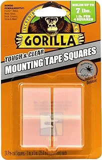 Gorilla Tough & Clear Double Sided Mounting Tape Squares, 24 1