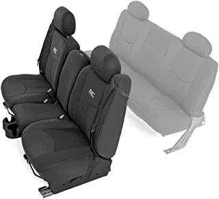 Rough Country Neoprene Front Seat Covers (Fits) 1999-2006 Chevy Silverado 1500 | Extended Cab | 91013, Black