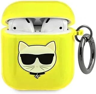 CG Mobile Karl Lagerfeld TPU Choupette Fluo Case for Apple Airpods 1/2 - Yellow