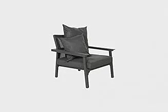 MAIORI- CLASSIQUE LOW ARMCHAIR WITH CUSHION BLANCE A2/GRIS CLAIR E6