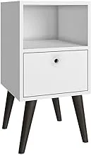 Brv Móveis Bpp 111-129 Mdp 15Mm Small Nightstand One Drawer, White, 63.0 Cm X 35.0 33.0