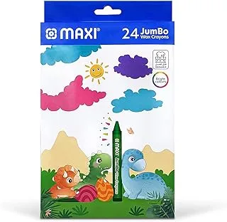 MAXI JUMBO WAX CRAYONS 24 COLOR ROUND 90MM