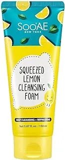 Soo'ae Sooâ€™Ae New York. Squeezed Lemon Deep Cleansing Foam. Alcohol Free,Refreshing & Revitalizing. Made In Korea. 150ml