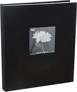 Fabric Frame Cover Photo Album 200 Pockets Hold 5x7 Photos, Deep Black