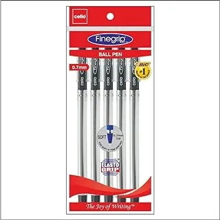 Cello Fine Grip Ball Pen, Blue - Pack of 5