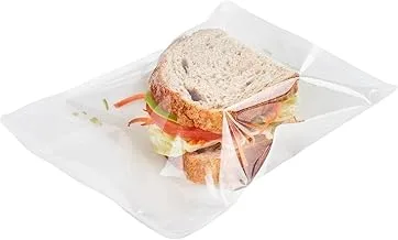 Heat Seal Sandwich Bags, Sealable Snack Bags - White 8.7