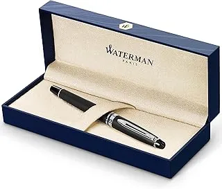 Waterman Expert Füller | ماتشوارتز ميت Chromzierteile | Füllfederhalter Feine Spitze | Geschenkbox