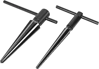 Performance Tool W2967 Tapered Reamer Set With T-Handle And Carbon Steel Contstruction To Align Holes Or Remove Burrs From Pipe, Tubes, And More (2-Piece)