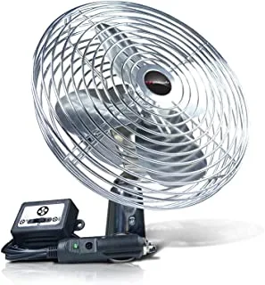 Schumacher 125 Chrome Fan 12V For Cars, Trucks, Buses, Rvs, And Boats