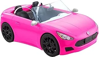 Barbie Pink Convertible 2-Seater Vehicle with Rolling Wheels, for 3 to 7 Year Olds