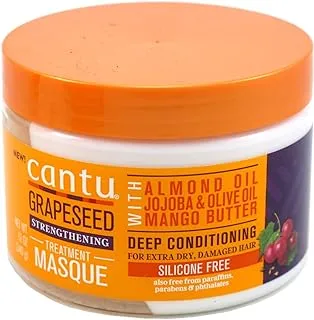 Cantu Grapeseed Treatment Masque 12 Ounce Jar (Pack of 3)