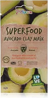 7th Heaven Superfood Avocado Clay Beauty Face Mask With Hydrating Avocado For A Deep Pore Cleanse