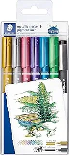 علامات STAEDTLER 8323-SWP6P المعدنية - متعددة الألوان (عبوة من 6)