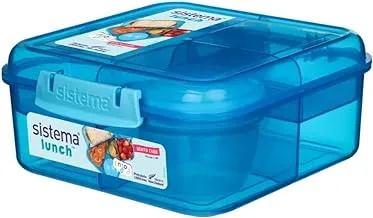 Sistema 1.25L Bento Cube Lunch Box Blue, 41685