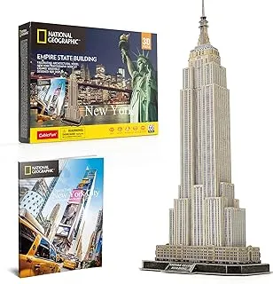 Cubicfun National Geographic 3D Puzzles New York Mansion Model Kits, The Empire State Building, With A Booklet, 771Ds0977