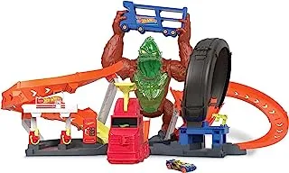 Hot Wheels Toxic Gorilla Slam Playset with Lights & Sounds for Kids 5 Years & Older