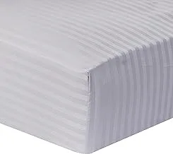 Interhome Silver Fitted Sheet with 2 Pillow Cases 3 Pcs Set, Silver, 160x200, 3BSF11301.04BR