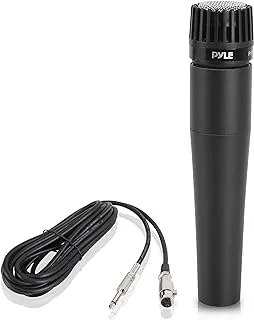 Pyle Professional Handheld Moving Coil Microphone - Dynamic Cardioid Unidirectional Vocal, Built-in Acoustic Pop Filter, Includes 15ft XLR Audio Cable to 1/4'' Connection Pyle PDMIC78