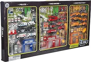 Power Joy Vroom Vroom Diecast Mega Pack 3 In 1, Multicolor, Xy235