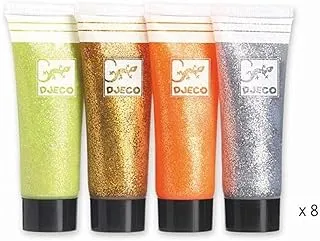 Djeco Colours Tubes Of Glitter Gel 8-Pieces