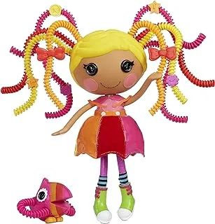 Lalaloopsy 576945EUC Silly April Sunsplash with Pet Toucan-33 cm Rainbow Hair Styling Doll Multicoloured Hair-11 Accessories in Reusable Salon Package Playset, for Ages 3-103