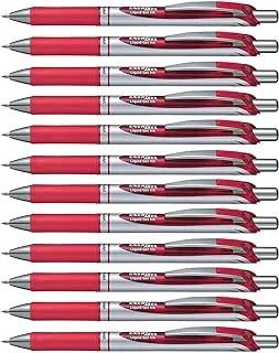 Pentel 0.7 mm Energel Xm Gel Pen Retractable - Red (Pack Of 12)