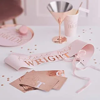 Ginger Ray Personalised Bride To Be Sash, Rose Gold