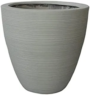 Dubai Garden Centre Fibre Cement Pot, 67 cm x 78 cm Size, Grey