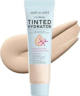 Wet N Wild Bare Focus Tinted Hydrator Tinted Skin Veil Nourishing Foundation Hyaluronic Acid, Light Medium, 0.91 Fl Oz, 27 Ml (Pack Of 1)