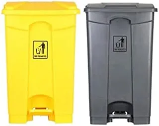 XDPC Plastic Dustbin with Pedal, 80 Litre Capacity