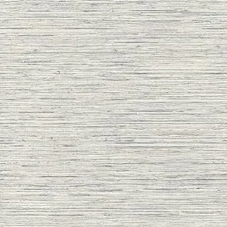 RoomMates Decor Roommates RMK11078WP Light Gray Faux Grasscloth Non-Textured Peel And Stick Wallpaper