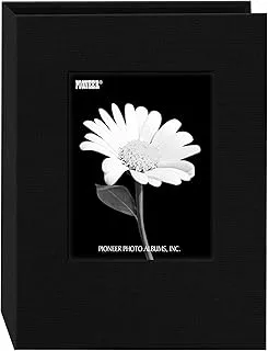 Pioneer Photo DA-57CBF/BK 24-Pocket Frame Cover Album for 5 by 7-Inch Prints, Deep Black Fabric