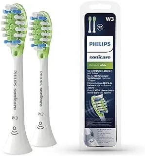 Philips Sonicare Premium White BrushSync Enabled Replacement Brush Heads,White, HX9062/17 Pack of 2